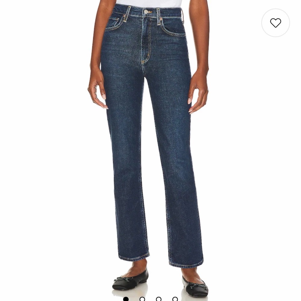 NWOT, dark denim with stretch, classic AGOLDE HIGH RISE STOVEPIPE SONG sz 30
